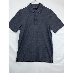 Travis Mathew Men's Size Medium Black Short Sleeve 3 Button Polo Golf Shirt